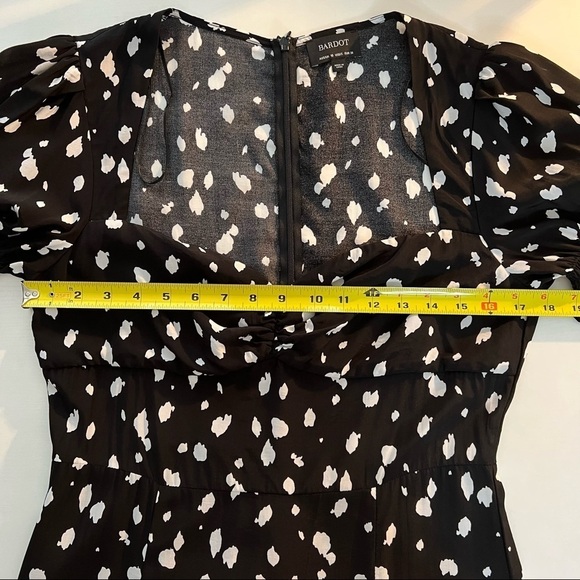 Bardot Puff Sleeve Abstract Spot Maxi Dress in size 10 - Picture 6 of 11